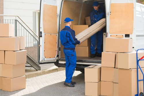 Man and van moving service in Barbican with urban surroundings