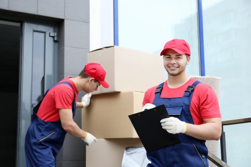 House removal team working in a Barbican apartment move