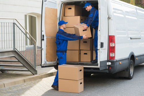 Packing and moving assistance for customers using a Barbican man with a van