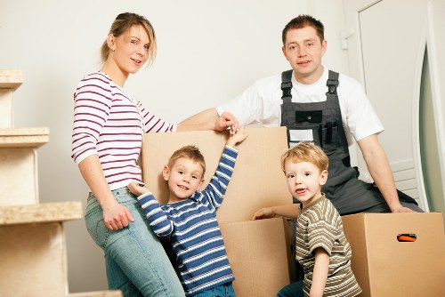 Careful loading of office furniture and equipment in central London
