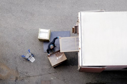Careful unpacking support inside a Barbican flat