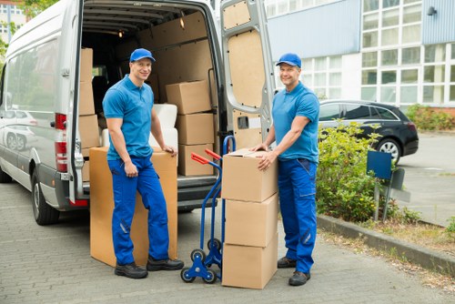 Commercial removals vehicle serving Barbican office move