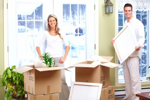 Removal team handling a student relocation in Barbican carefully