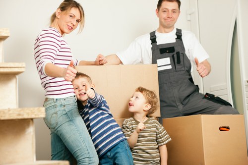Packed furniture and cartons illustrating a load-based quote